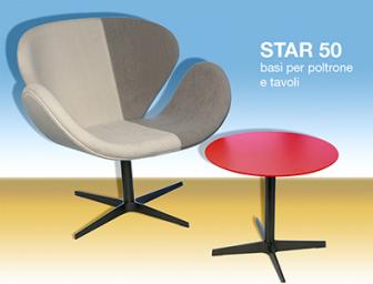 Star 50: basi per poltrone e tavoli